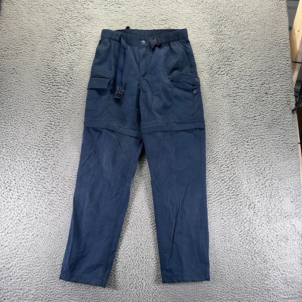 Ozark Trail Pant Men's 30x29 Blue Polyester Cargo Convertible Hiking Gorpcore